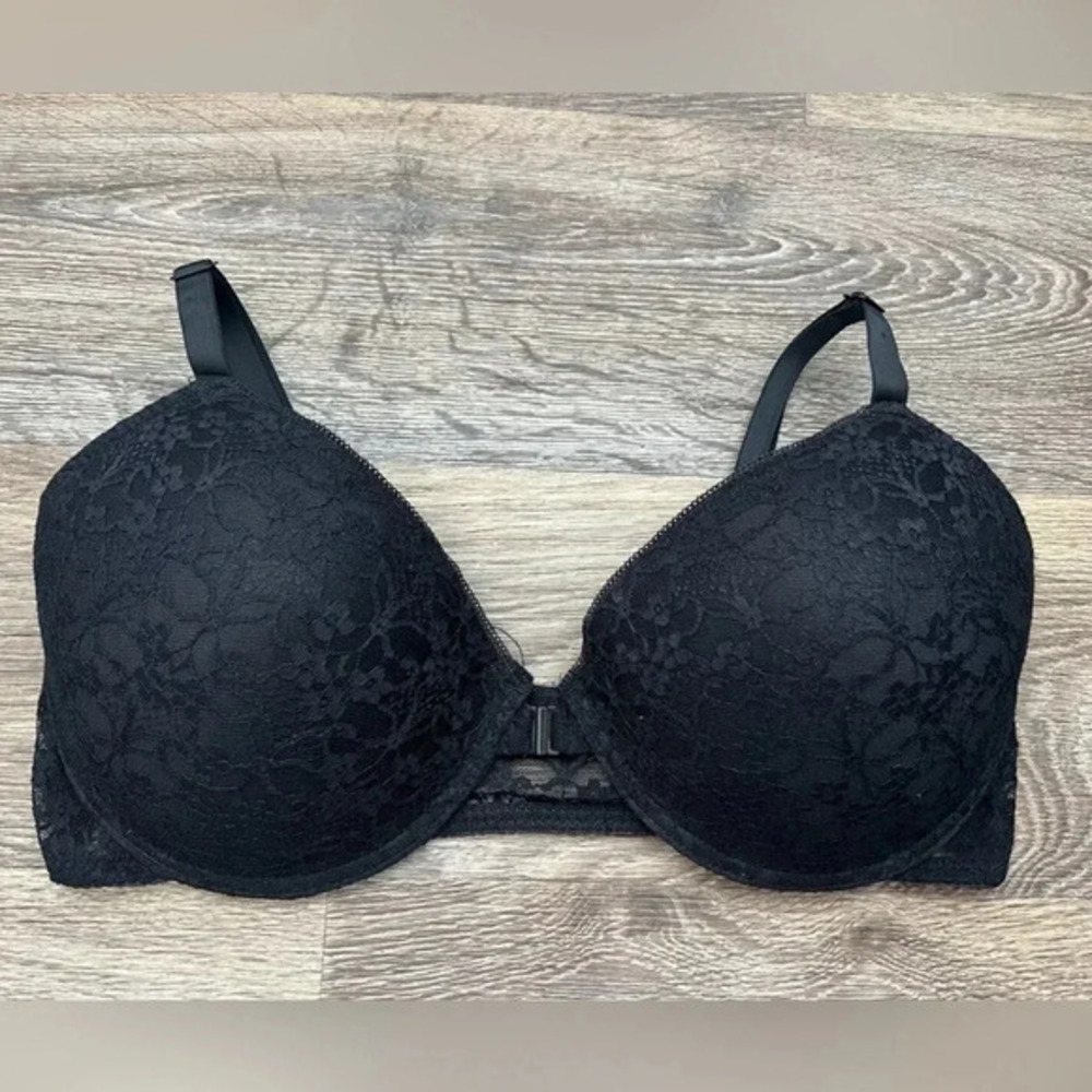 Size 44D BODY‎ GLAMOUR Black Padded Underwire Bra With Stretchy Sides